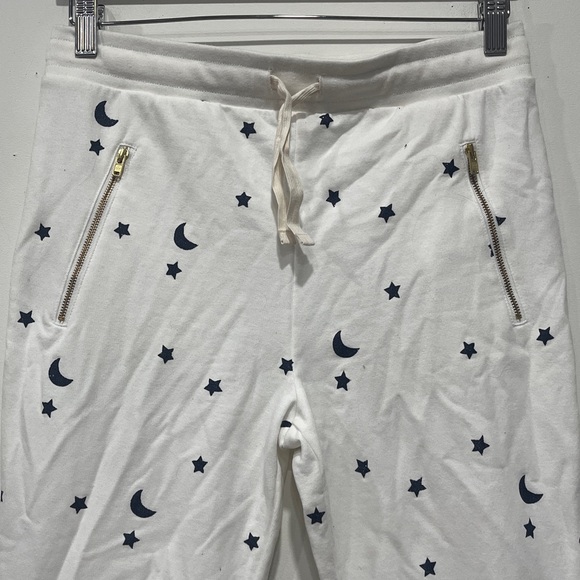 J. Crew Joggers white with stars Pocket zippers size S - Picture 3 of 12